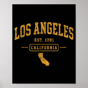 Los Angeles Vintage Sport Kalifornien Retro Poster