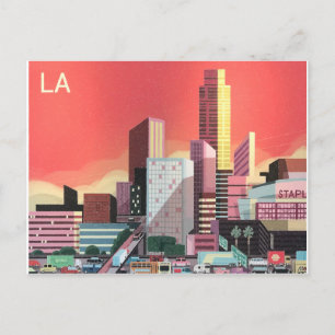 Los Angeles Vintage Travel Postkarte