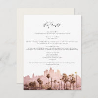 LOS ANGELES Watercolor Skyline Reisedetails Card