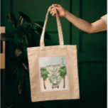 Los Angeles Watercolor Wedding Tragetasche<br><div class="desc">Tragen Sie ein Stück Ihrer Los Angeles Hochzeit mit dieser schönen Aquarelltasche! Mit einer feinen, handgemalten Illustration des berühmten Hollywood-Zeichens, reimaginiert um "Just Married" zu sagen, und einem romantischen Reisewagen mit dem glücklichen Paar, das in den Sonnenuntergang abfährt. Weiche Aquarellbilder von Palmen, ein kalifornischer Himmel und subtile Stilelemente des Charmes...</div>