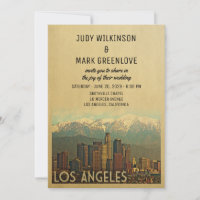 Los Angeles Wedding Einladung Vintag Mitte des Jah