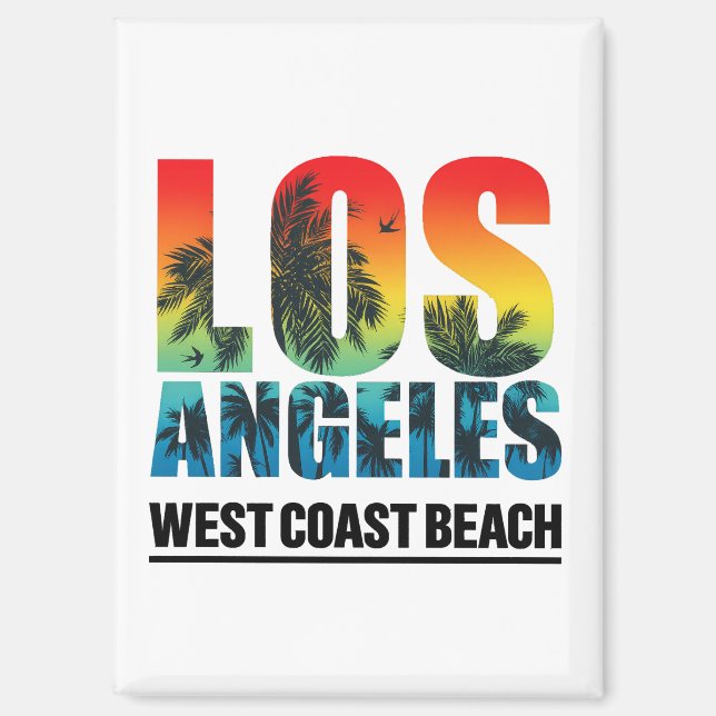 Los Angeles West Coast Beach Magnet (Vorderseite)