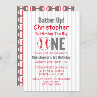 Los! Baseball 1. Geburtstag Einladung