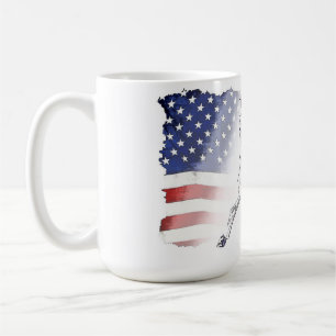Los! - Baseball Player und US-Flagge Kaffeetasse