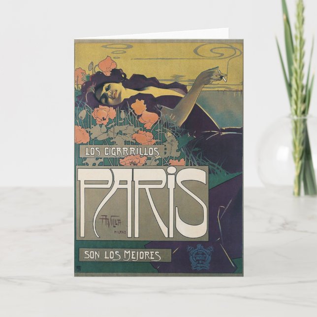 Los Cigarrillos París, Karte (Vorderseite)