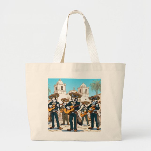 Los Coyotes Mariachi  Jumbo Stoffbeutel (Vorne)