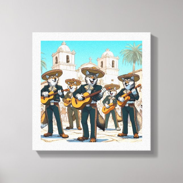 Los Coyotes Mariachi  Leinwanddruck (Vorderseite)