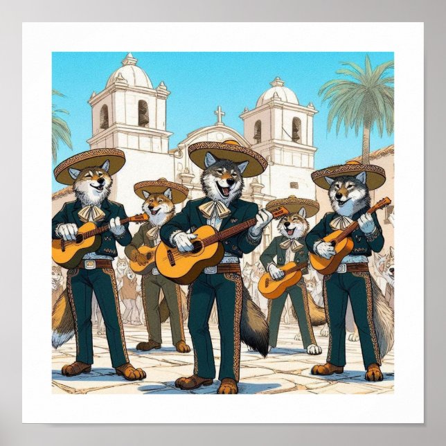 Los Coyotes Mariachi  Poster (Vorne)