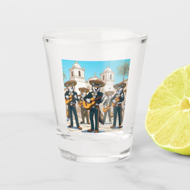 Los Coyotes Mariachi  Schnapsglas (Vorderseite)
