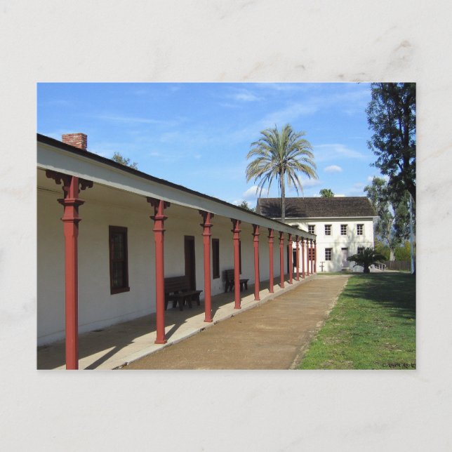 Los Encinos Historic California Adobe Postcard Postkarte (Vorderseite)