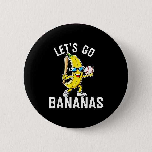 Los geht's Banane  Button (Vorderseite)