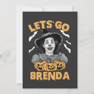 Los geht's Brenda Gruseliger Halloween Kamala Harr Feiertagskarte