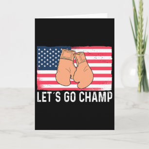Los geht's Champ Kickboxen Boxen Sport Kämpfer Karte