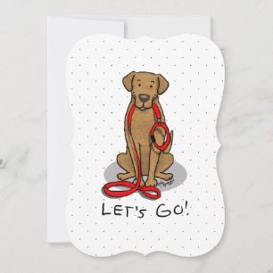 Los geht's! Chesapeake Bay Retriever spazieren füh Feiertagskarte