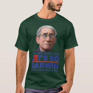 Los geht's Darwin USA-Flagge Vintage Fauci Ouchie T-Shirt