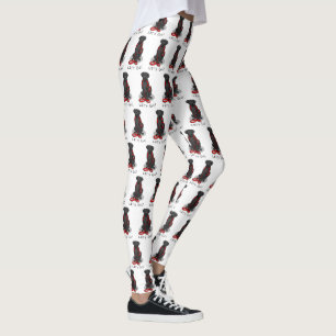 Los geht's! Flat-Coated Retriever Hund (schwarz) Leggings