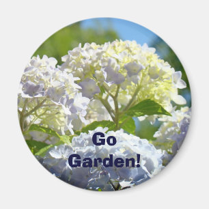 Los geht's Garten! Magnete Blaue Hortensien Blumen