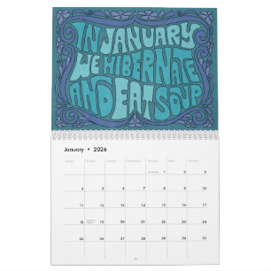 Los geht's! Groovy-Kalender mit Lettering Kalender