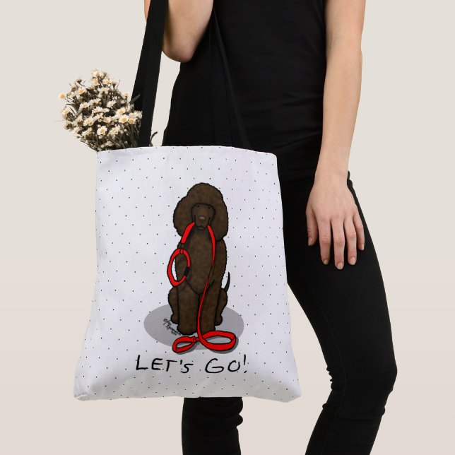 Los geht's! Irish Water Spaniel Hund (liver 1) (Von Nahem)