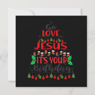 Los geht's Jesus, es ist dein Geburtstag Weihnacht Einladung