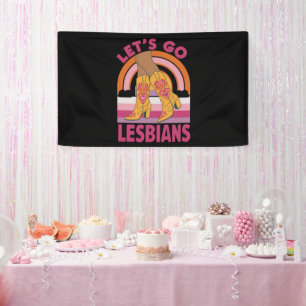 Los geht's Lesben LGBTQ Stolz Monat Cowgirl Banner
