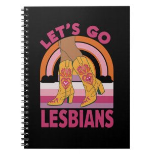 Los geht's Lesben LGBTQ Stolz Monat Cowgirl Notizblock