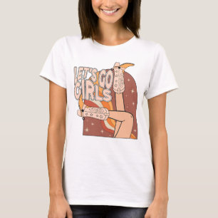Los geht's Mädchen Cowgirl Hut Cowboy Stiefel Jung T-Shirt