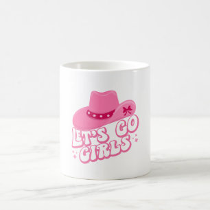 Los geht's Mädchen, Mädchen Reise, Retro-Grafik Kaffeetasse