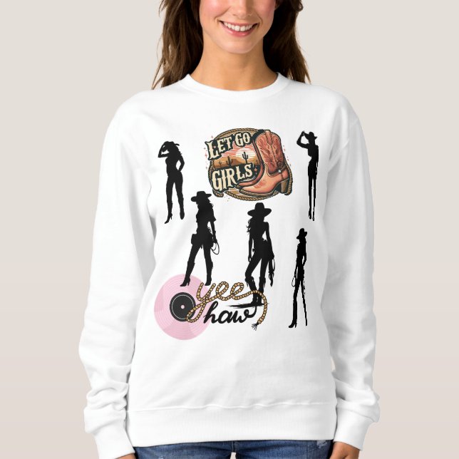 Los geht's Mädchen Sweatshirt (Vorderseite)