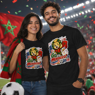 Los geht's Marokko Fußball Löwen Fans T-Shirt