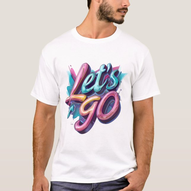 Los geht's Neon Graffiti T-Shirt (Vorderseite)