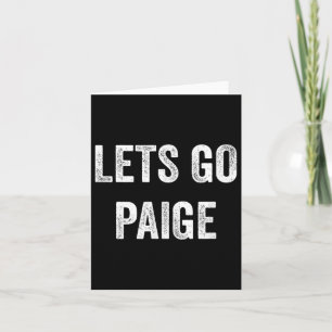 Los geht's Paige, Unterstützt Paige Eltern, Geschw Karte