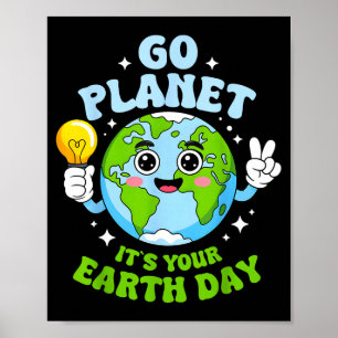 Los geht's planet erde tag 2026 frauen männer kind poster