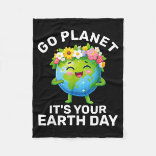 Los geht's planet erde tag 2026 lehrer kinder retr fleecedecke