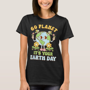 Los geht's Planet Erde Tag 2026 Lehrer Kinder Retr T-Shirt