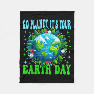 Los geht's planet Erde Tag süße Erde Naturliebhabe Fleecedecke