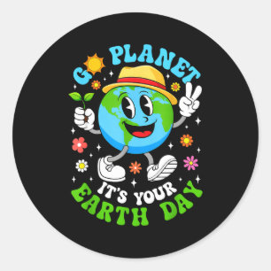 Los geht's planet Erde Tag Umwelt Erde Tag 2026 Runder Aufkleber