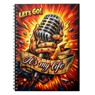 Los geht's! Rock- und Musik-inspirierte Comic-Book Notizblock
