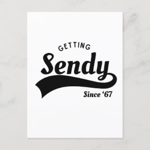 Los geht's Sendy Mason 67 Meme Vintage Ankündigungspostkarte