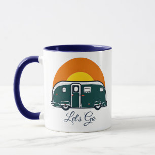 Los geht's! Spaßiger Vintage-Camper RV  Tasse
