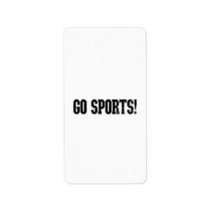 Los geht's Sport! Lustiger Vintage-Sport Sportfan  Adressaufkleber