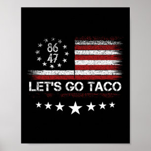 Los geht's Taco 8647 US-Flagge 86 47 Männer Frauen Poster