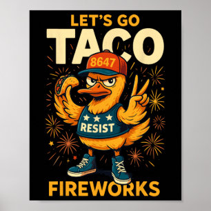 Los geht's Taco Meme Poster