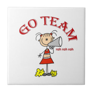 Los geht's Team Rah Rah Rah T-Shirts und Geschenke Fliese