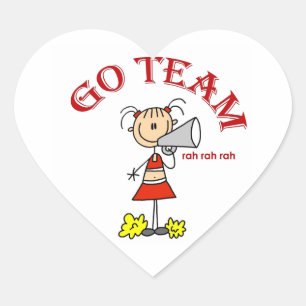 Los geht's Team Rah Rah Rah T-Shirts und Geschenke Herz-Aufkleber