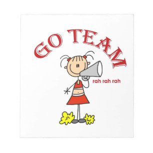 Los geht's Team Rah Rah Rah T-Shirts und Geschenke Notizblock