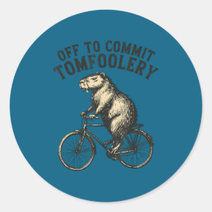 Los geht's, um Albernheiten zu begehen Capybara Vi Runder Aufkleber