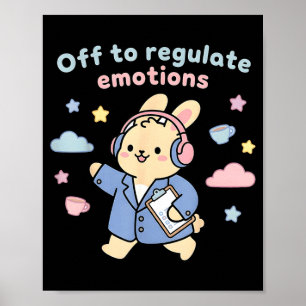 Los geht's, um die Emotionen des lustigen Hasen-Ka Poster