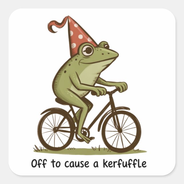 Los geht's, um einen Wirbel zu verursachen Frosch  Quadratischer Aufkleber (Vorderseite)