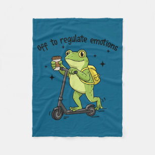 Los geht's, um Emotionen lustiger Frosch auf Scoot Fleecedecke